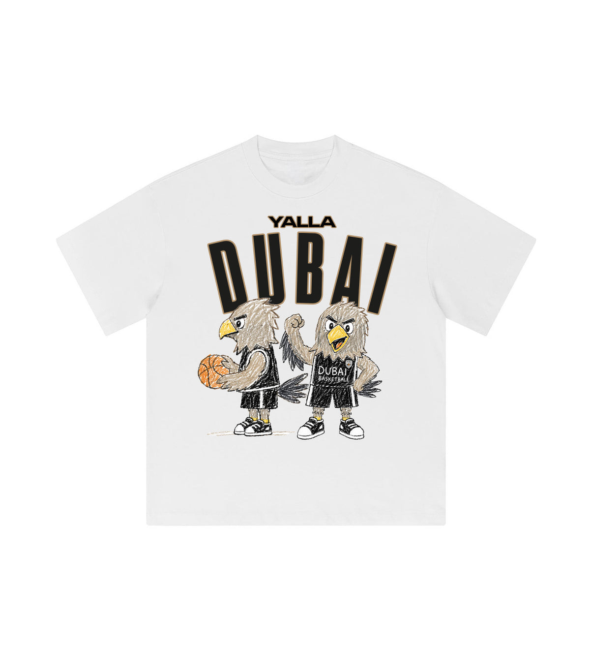 Kids T-shirt — YALLA Dubai mascots